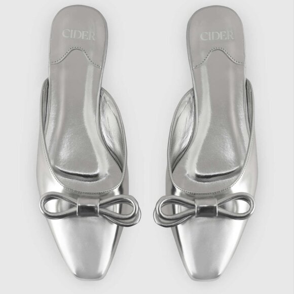 Cider Shoes - Silver Mules "NEW"